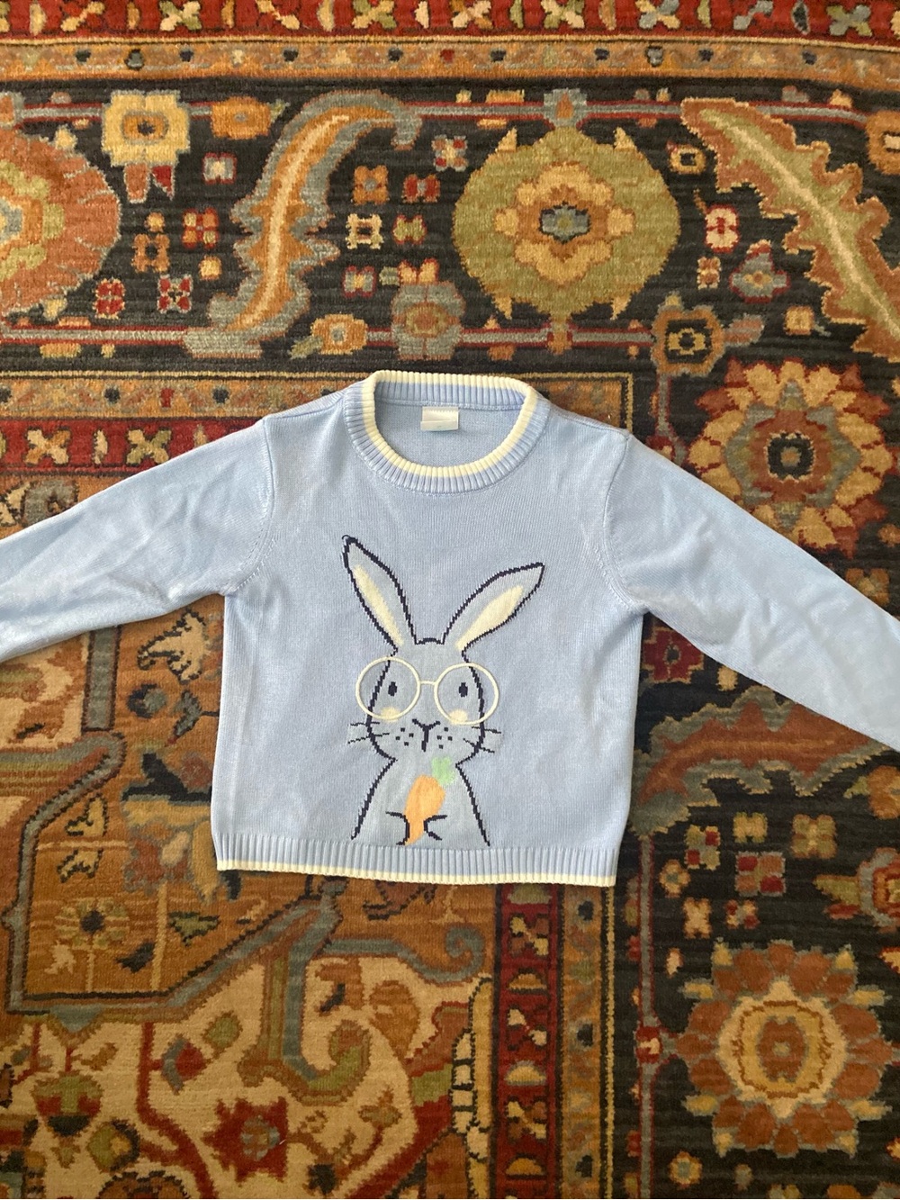 Kids Light Blue Bunny Sweater